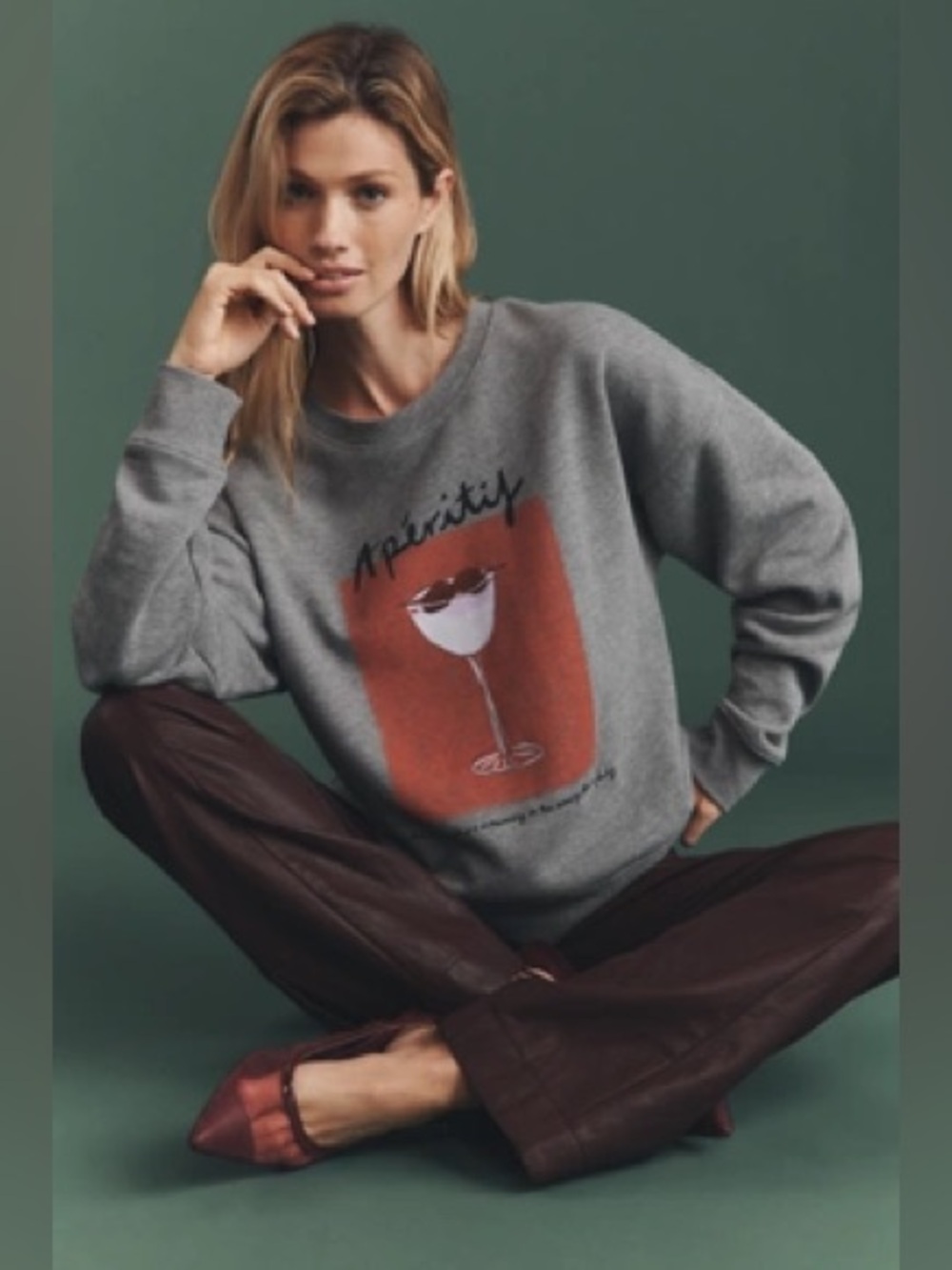NWT Size M - Maeve x Natalia Bagniewska Cocktail Sweatshirt (NWT US$ 88)